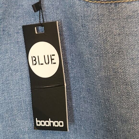 Destroyed Jeans Light Wash Light Blue Distressed Denim Women's Size 12 Y2K - Picture 5 of 10